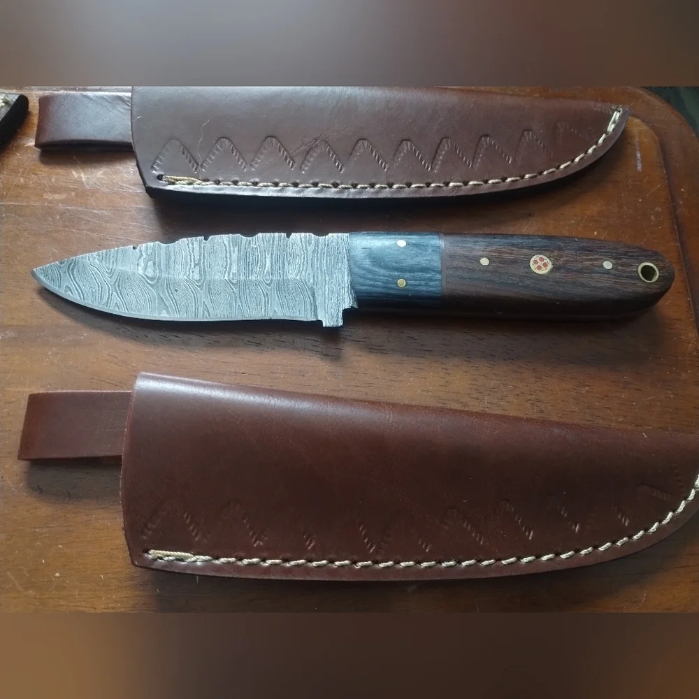 New Reseller Wholesale Lot Damascus Steel Hunting Knives Blade Sheath - Picture 6 of 13